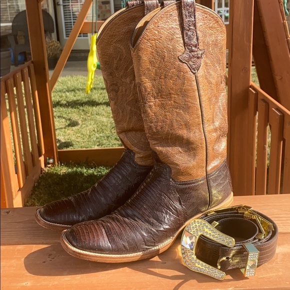 Bundle of Men’s Boots and Belt - Picture 1 of 10